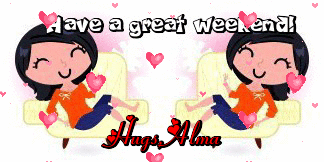 Have a great weekend text with Alma