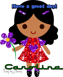 Have a great day text with Carolina