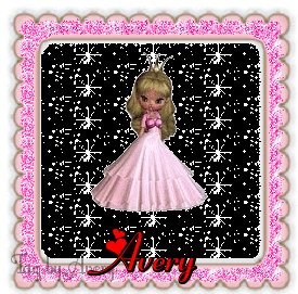 Avery text with cookie poser