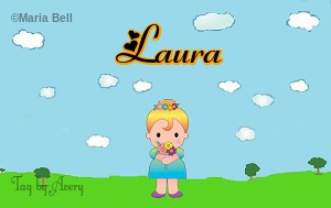 Laura text with girl in spring