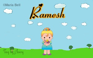 Ramesh text with girl in spring