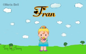 Fran text with girl in spring
