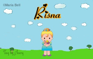 Risna text with girl in spring