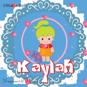 Kaylah text with girl with hearts