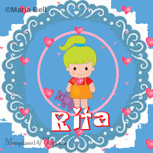 Rita text with girl with hearts