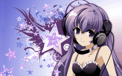 Girl listening to music