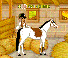 Brunette doll with horse
