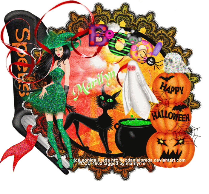 Halloween Witch green marilyn