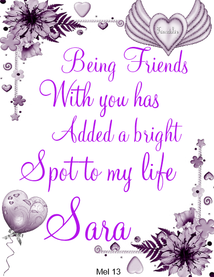 Sara -Being Friends....