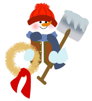Snowman with Shovel