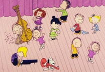 The peanuts gang dancing