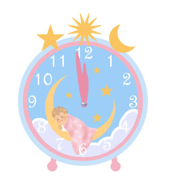 Clock with Lil Girl Sleeping