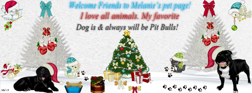 Welcome to Melanie's pet page!