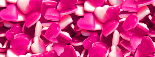 Gummy Hearts seamless background