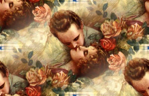 vintage lovers seamless background