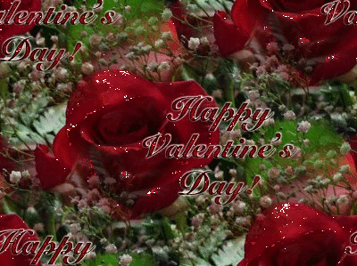 Happy Valentine's Day Roses seamless background (in Backgrounds)