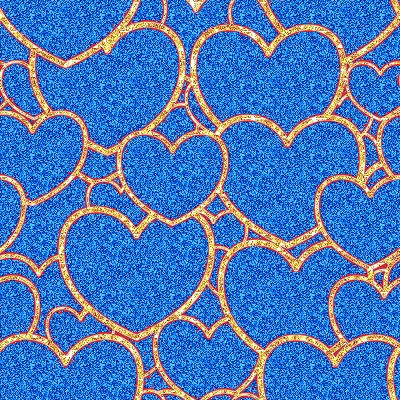 blueand gold  hearts seamless background