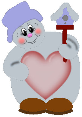 Snowman with Birdhouse