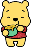 Baby Pooh Bear Glitter Graphic