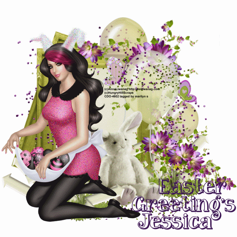 Easter Greeting's/bunny girl/Jessica