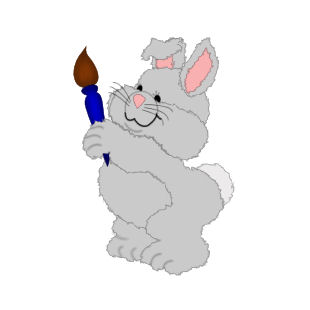 Bunny and Paint Brush