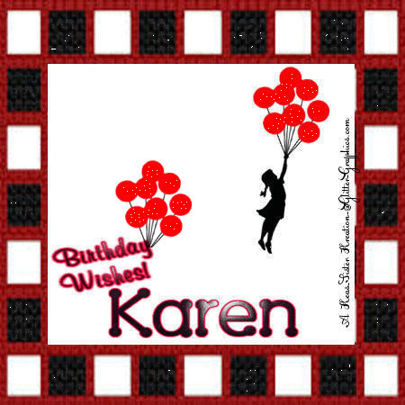 Karen - Happy Birthday - Balloons