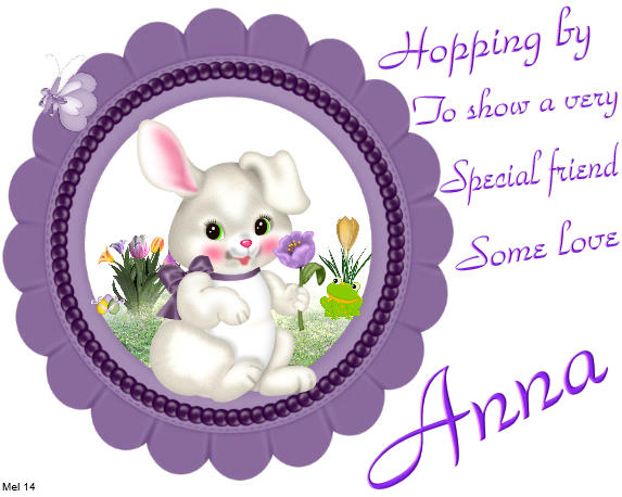 Anna -Hopping by..