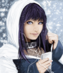 hinata listening music