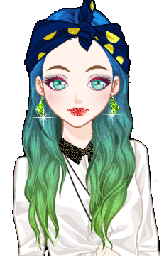 Blue & green hair