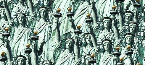 Statue of Liberty Seamless background