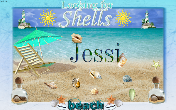 Jessi -Looking for shells....