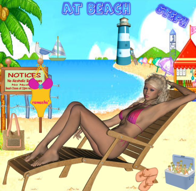 AT BEACH - STEPH