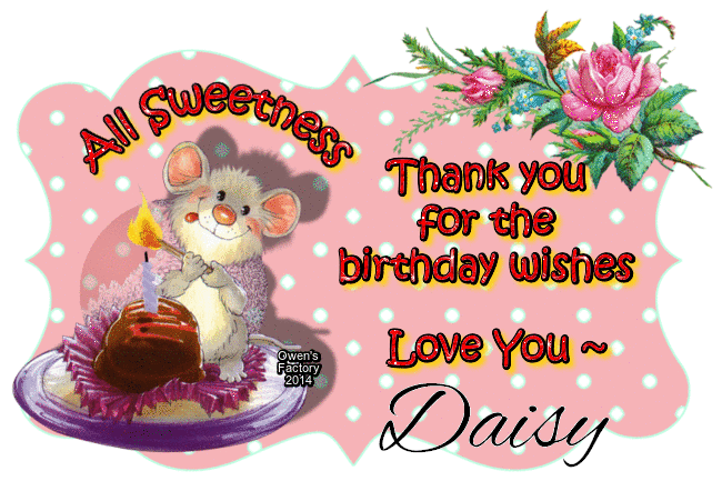 TQ Birthday Wishes ~ Daisy