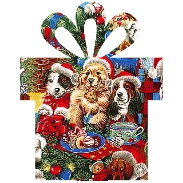 Christmas pups Presant