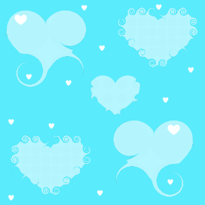 Preety Aqua Blue Hearts Background