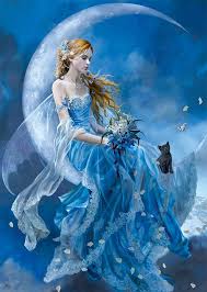 girl on moon