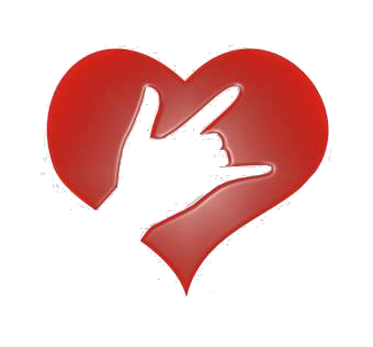 DEAF ASL ILY (I LOVE YOU) HAND BACKGROUND