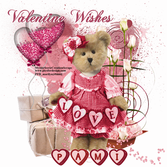 Valentine Wishes bear/Pami