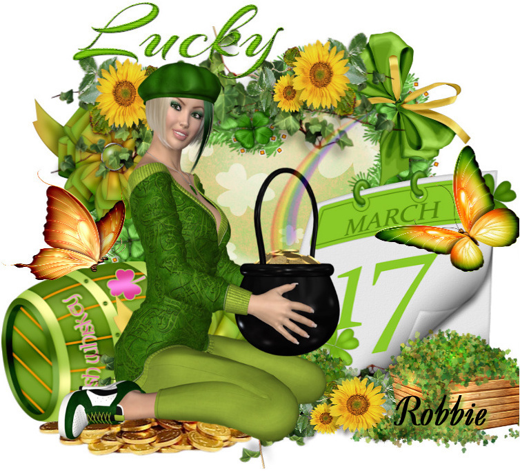 Lucky~Robbie (in Glitter Text)
