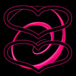black and pink hearts