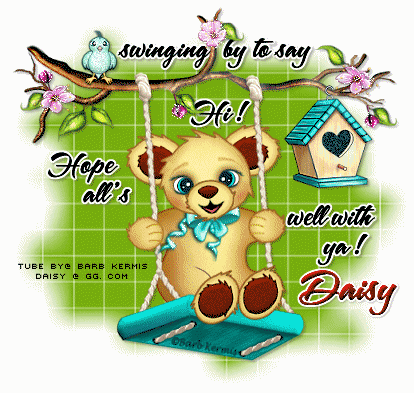 Hi hope is well with you Daisy