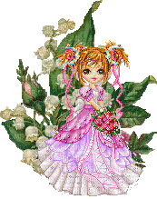 girl with lily of valley