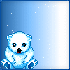 polar bear waving