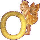 The angel with O letter