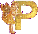 The angel with P letter