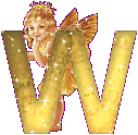 The angel with W letter