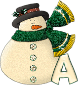 snowman with A letter