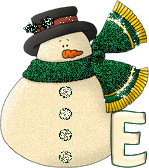 Snowman with E letter
