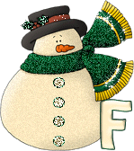 Snowman with F letter