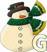 Snowman with G letter
